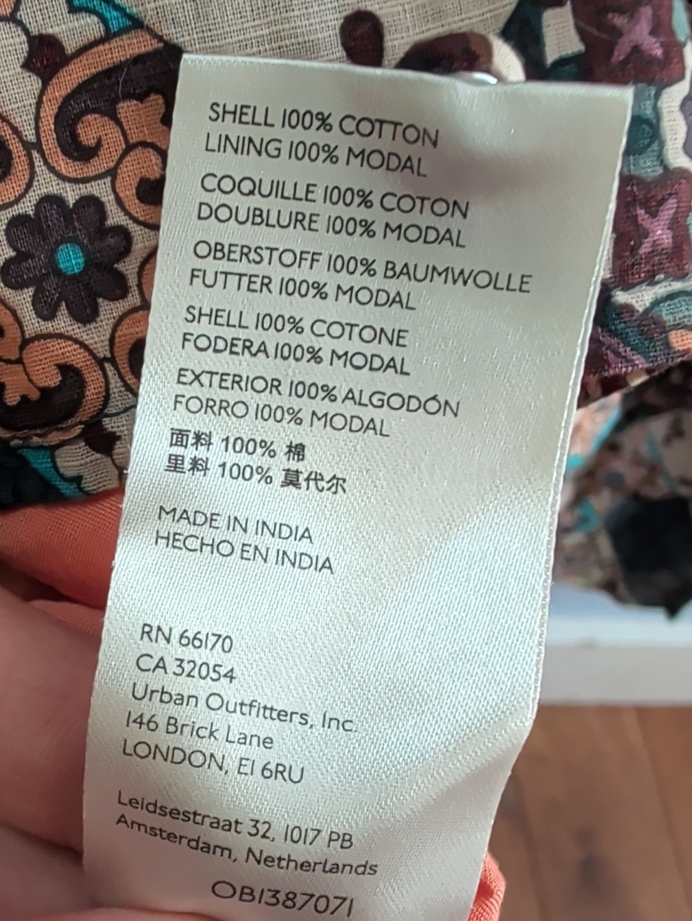 By Anthropologie Peregrine Boho Printed Maxi Dress with Turquoise Accents - Picture 11 of 13